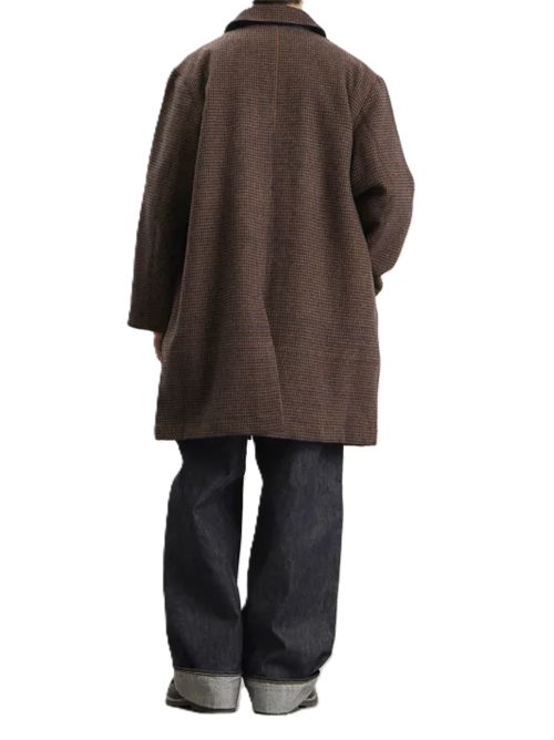 Stan Coat navy/brown Universal Works. | 35170NAVY/BROWN
